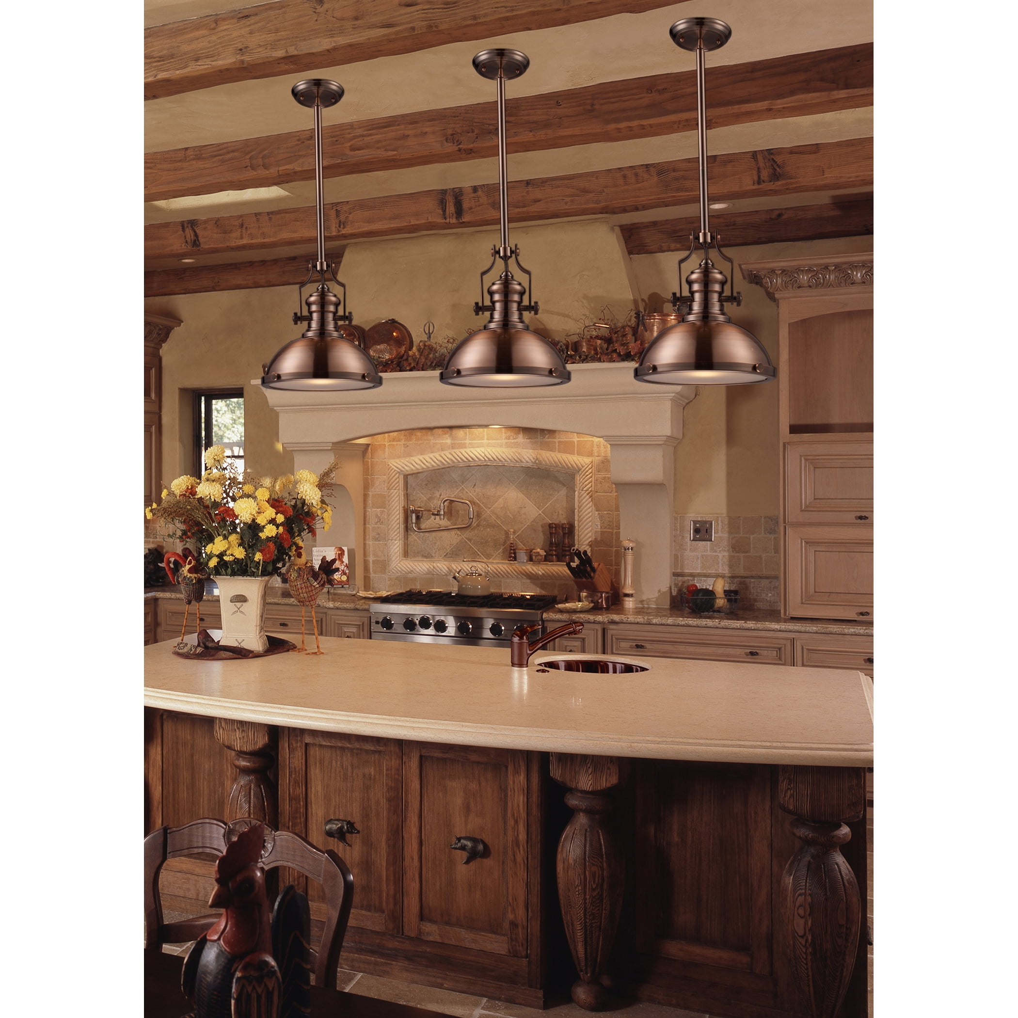 Landmark Lighting 66576 1 Chadwick Light Pendant In Dark Walnut Landmark Lighting 66576 1 Chadwick Light Pendant In Dark Walnut Satin Nickel