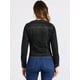 thumbnail image 4 of Chaqueta de Mezclilla Allegra K Manga Larga Sin Cuello Negro M, 4 of 5