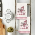 thumbnail image 4 of Uuowzo Christmas Kitchen Towels Christmas Tree Print Hanging Hand Bath Microfiber Towel For Bathroom Home Tea Bar Kitchen Christmas Decorations, Christmas Gifts for Family, Pink, 4 of 6