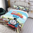 thumbnail image 3 of Thomas Conjunto de sábanas temático, trío de piezas, cómodo y amigable con la piel, diseño único, regalo de decoración para el hogar para familiares, amigos y fans,173cm *218cm, 3 of 6