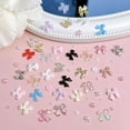 thumbnail image 6 of 1BOX Mixed Color Variety Bows Nail Charms and Flatback Pearls Set 18 Colors Cute Shiny Bow Charm Nail Jewels and  Pink and White Nail Pearls and Flowers for Nail Art DIY Decoration with Pickup Tools, 6 of 8