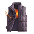 thumbnail image 6 of Trikvn Men's Puffer Vest No Battery Warm Quilted Sleeveless Jacket Winter Zip Up Thick Thermal Outerwear Waistcoat with Pockets for Outdoor Hiking, 6 of 9