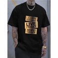 thumbnail image 1 of [Creative Letter Graphic Print Tee] Ultra-Soft Creative Letter Graphic Print T-Shirt - Comfort-Fit Crew Neck, Breathable, Moisture-Wicking, Casual Summer Tee, 1 of 6