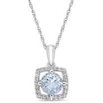 Everly Women's Aquamarine 10k White Gold Pendant