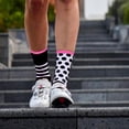 thumbnail image 1 of Bicicleta Deportes al aire libre rayas punto calcetines mujeres hombres ciclismo correr calcetines (negro) Ndcxsfigh Nuevos Originales, 1 of 4