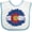 White and Blue, variant on Inktastic Colorado Flag Sunflower Boys or Girls Baby Bib