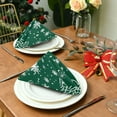 thumbnail image 3 of Qxltty Green Christmas Tree Napkins 20×20in Perfect for Parties Dinners Weddings Cocktail Housewarming Cloth Napkins Set of 6, 3 of 8