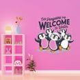 thumbnail image 3 of Cute Penguins Say Welcome To Winter Adorable Charming Playful Endearing Animal Wall Art Sticker Designs Vinyl Stickers For Home House Walls Rooms Windows Bedroom Decoration Size (12x12 inch), 3 of 3