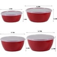 thumbnail image 2 of Set of 4 Pcs Mixing Bowls Set,Plastic Neat Nesting Bowls with Sealing Lids,4 Size Red Round Bowl Holds for Kitchen Preparing,Serving and Storing, 2 of 6