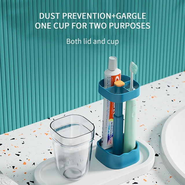 RKSTN A Glass Student Dormitory Brushing Cup Toothbrush Creative Household Tooth Cup Toothbrush Rack Children Adult Mouthwash Cup Kitchen Gadgets