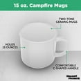 thumbnail image 3 of Ceramic Campfire Coffee Mug 15 oz. Set of 10, Bulk Pack - Perfect for Coffee, Tea, Espresso, Hot Cocoa, Other Beverages - White, 3 of 5