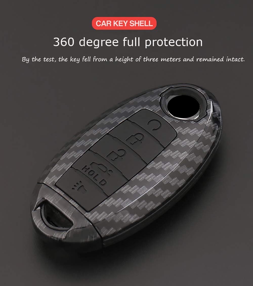 5 Buttons Key Holder Fit for Nissan Smart Remote Key Fob Cover Case Fit for Infiniti ompatible with Nissan Altima Maxima Murano Pathfinder Rogue Armada /Fit for Infiniti EX35, FX35, FX37, FX50, G25,