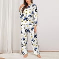 thumbnail image 2 of Pajama Sets for Women 2 Pcs, Tractor And Vehicle Button Down Long Sleeve Sleepwear Lounge PJ Sets, 2 of 6