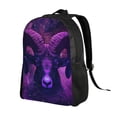 thumbnail image 2 of Rocae Purple Starry Sky Antelope print Computer Bag with Separate Compartment, Suitable for 15 inch Laptop Backpack, Gift for Men and Women, 2 of 5
