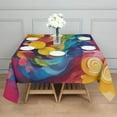 thumbnail image 3 of Colorful Abstract Pattern Square Tablecloth,Waterproof Square Table Cover,Wipeable Spillproof Washable Table Cover for Home Kitchen Party Decor 52"x52"(132x132cm), 3 of 6