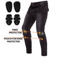 thumbnail image 3 of NotusWears Men’s Motorcycle Pants with Knee Protective Pads and Reinforced Lining Hip Motorbike Riding Denim Jeans Black W34-L32, 3 of 4