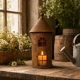 thumbnail image 4 of House Candle Holder, Metal Lantern Decor, Hollow House Shaped Candle Stand for Mantels Dining Tables Covered Patios, Lightweight Metal Accent for Flexible Display, 4 of 7