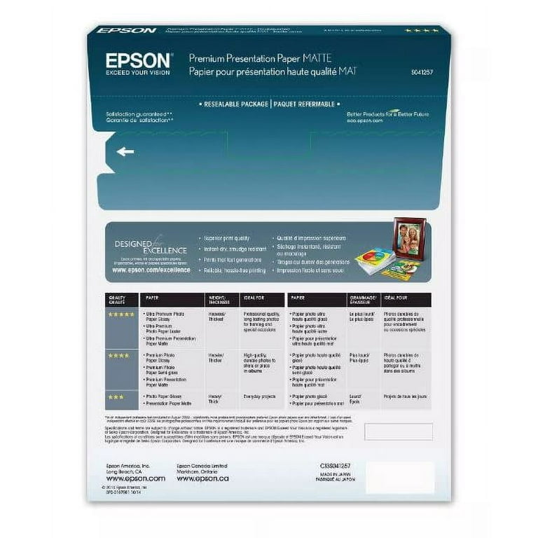 Premium Matte Presentation Paper, 9 mil, 11.75 x 16.5, Bright White, 50/Pack Premium Matte Presentation Paper, 9 mil, 11.75 x 16.5, Bright White, 50/Pack
