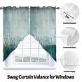 thumbnail image 3 of Abstract Street Art Swag Curtain Valance for Windows, Retro Watercolor Green Gradient Window Treatments Short Swag Topper for Kitchen Windows Bathroom Bedroom, 36"x36", 3 of 8