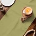 thumbnail image 3 of Sage Green Floral Table Runner 90 Inches, Modern Farmhouse Leaves Brown Striped Bed Runner Dresser Scarves Tabletop for Indoor Outdoor Parties/Ceremony/Banquet, 13" x 90", 3 of 9