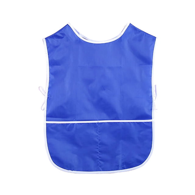 Kids Painting Aprons Cute Fast-drying Toddler Community Hand Painting Kids Paint Smock Anti-Odor Dustcoat Washable Drop Cloth Community Hand Painting Blue