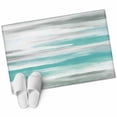 thumbnail image 2 of Teal Grey Ombre Area Rugs 2x3 for Living Room, Abstract Art Oil Painting Modern Non Slip Washable Rug Runner, Low Pile Indoor Floor Carpet Mat Bathroom Rugs for Bedroom, Kids Room, 2 of 9