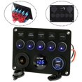 thumbnail image 2 of 5 Gang Boat Switch Panel Waterproof Car Switch Panel 2.1A Dual Usb Port 12V, 2 of 7