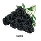 thumbnail image 5 of Ramo de Rosas Artificiales Advancent 10 UNIDS Impermeable Seda Falsa Ligero Decoración Negro, 5 of 6