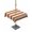 Orange Grey, variant on Burnt Orange Grey Stripe Outdoor Tablecloth with Umbrella Hole, Farmhouse Modern Art Striped Spillproof Waterproof Outdoor Table Cover, Patio Tablecloths for Party/Garden/Picnic, Square 60"x60"