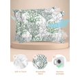 thumbnail image 2 of Sage Green Gray Coral Coastal Pillow Cases King Size Set of 2, Smooth Satin Pillowcase for Hair and Skin, Summer Beach Seaside Nautical Decorative Cooling Bed Pillow Covers with Zipper, 20x36 Inches, 2 of 5