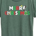 thumbnail image 3 of Peanuts - Merry Christmas Stacked - Women's Short Sleeve Graphic T-Shirt, 3 of 6