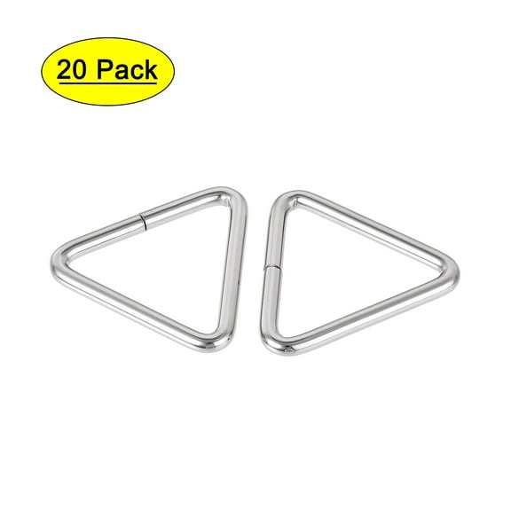 Uxcell 32mm Inner Width Metal Triangle Ring Buckle 20 Pack