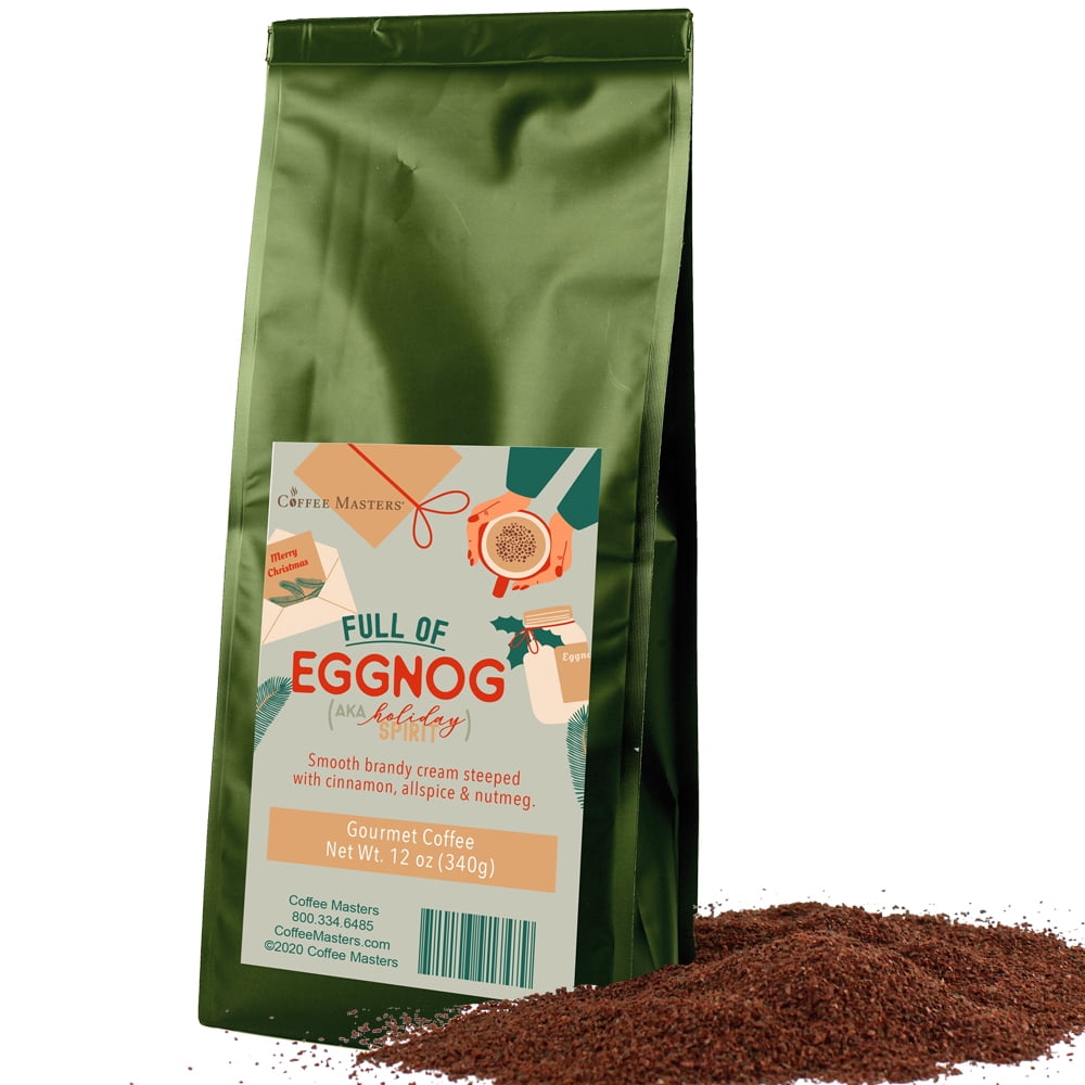Coffee Masters Christmas Coffee Sampler - Mrs. Claus Christmas Toddy and Eggnog 12 oz Ground Coffee