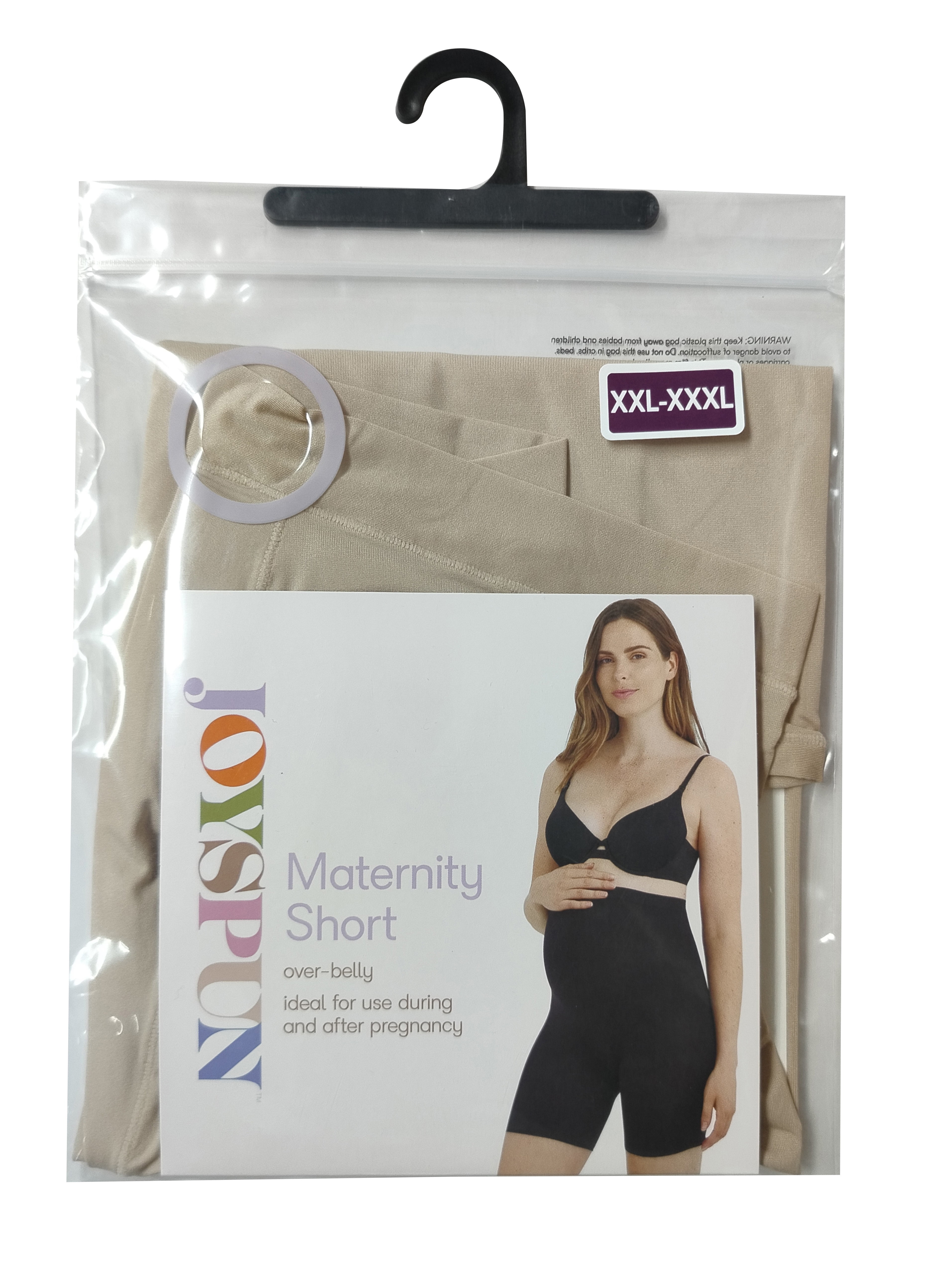 Joyspun Women's Maternity Over the Belly Stretch Boyshort, Sizes S-XXXL