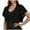 XAA-Black, variant on BiZtdJrK Summer Shrugs for Women Lightweight Open Front Chiffon Shrug Cardigan Ruffle Short Sleeve Sheer Cover Up