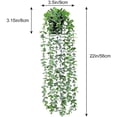 thumbnail image 2 of Xiao Hua 1 pieza de planta colgante artificial, eucalipto falso, planta en maceta, pared de plantas colgantes, decoración de estantes para el hogar, interior y exterior (spray verde claro y blanco), 2 of 5