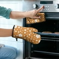 thumbnail image 2 of Autumn Fall Leaves Pattern Kitchen Oven Mitt and Pot Holder Sets 2 Pcs for Baking, Cooking and Grilling, Heat Resistant Up To 392 °F, 2 of 7