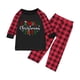 thumbnail image 2 of Pijama familiar europeo con estampado navideño de moda, traje para padres e hijos, blusa y pantalones de poliéster., 2 of 3
