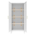thumbnail image 5 of Tcbosik Metal Storage Cabinet with 2 Doors, 61"H Accent Cabinet, Kitchen Cupboard with Adjustable Shelves, Modern Cabinet for Living Room, Bedroom, Hallway, White, 5 of 8