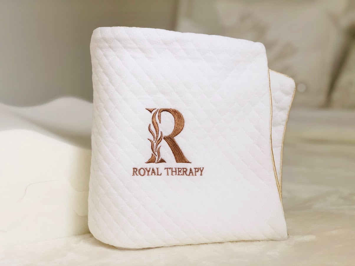 Royal Therapy Queen Memory Foam Pillow + Extra Pillowcase, Bed Pillow for Neck & Shoulders for Adult