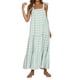 thumbnail image 2 of SAYOO Vestido largo sin mangas para mujer, estampado a cuadros, con lazo, sin espalda, vestido holgado SAYOO S-XL, 2 of 10