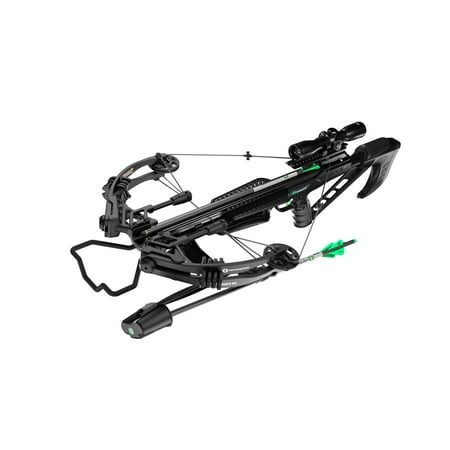 CenterPoint Dagger 405 FPS Compound Crossbow with Scope & 3 Arrow (Black)