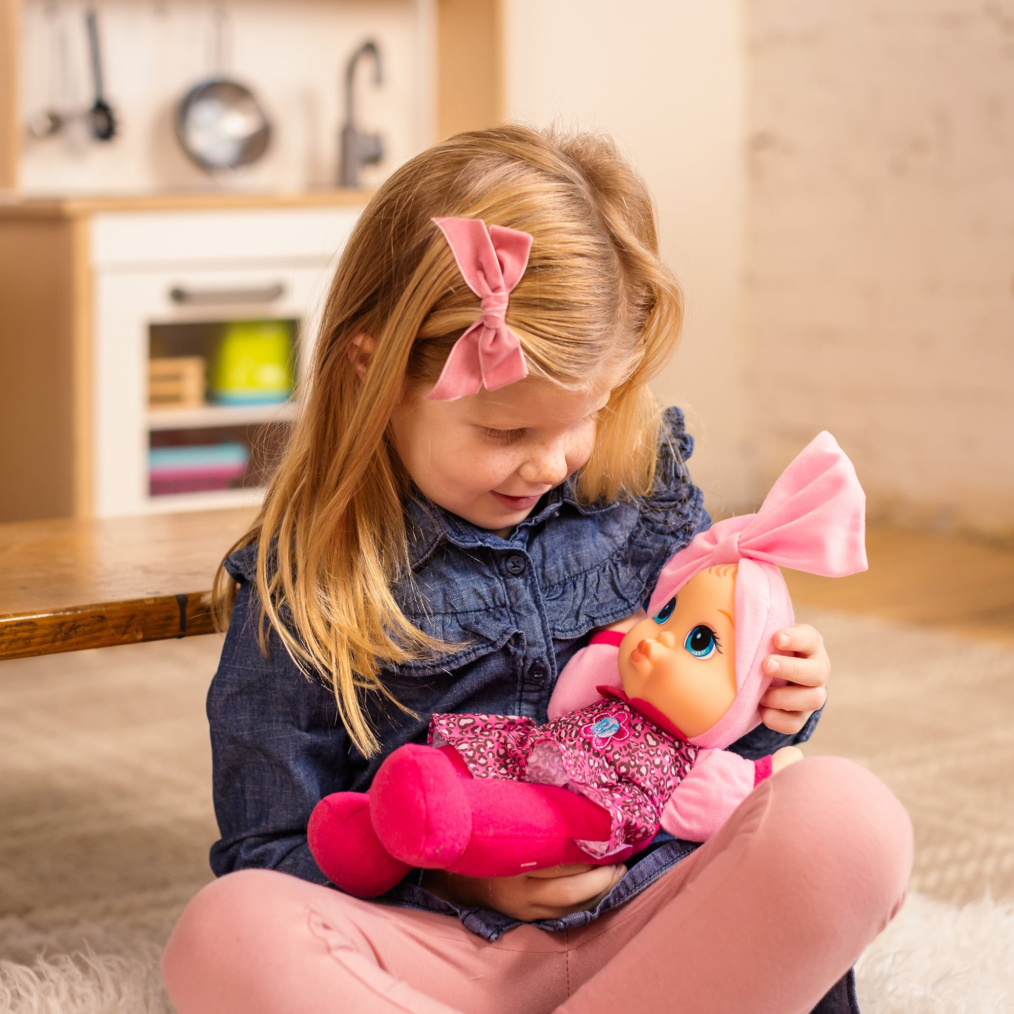 Baby's First Giggles Doll with Print Top Infectious Giggle Sound