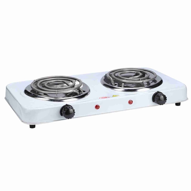 Placas Calefactoras Portátiles, Quemadores Dobles Eléctricos, Fácil Transporte, Cuenta Con 2 Quemadores Controlados Individualmente Para Cocina Y Hogar