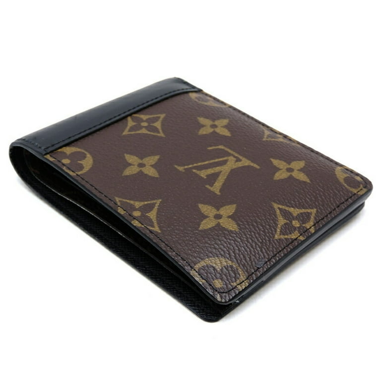 Authenticated used Louis Vuitton Portefeuil Multiple Men's Bifold Wallet M69408 Monogram Macassar Brown, Size: (HxWxD): 9cm x 11.5cm x 1.5cm / 3.54