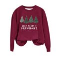 thumbnail image 2 of Aujourd'hui Réduction! Aqestyerly Haut de Noël Grande Taille pour Femmes Col Rond Imprimé Lettres Manches Longues Mode Chandail en Molleton, 2 of 4