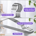 thumbnail image 4 of 50 Piezas Ganchos Para Ropa Perchas - Ganchos Para Pantalones de Acero Inoxidable Percha de Alta Calidad 42 CM Hangers Antideslizantes Metal Ligero Resistente Duradera Para Hogar Adultos Faldas, 4 of 7
