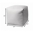 thumbnail image 3 of 17  Cool Crisp White Solid Color Indoor Outdoor Pouf Cover, 3 of 6