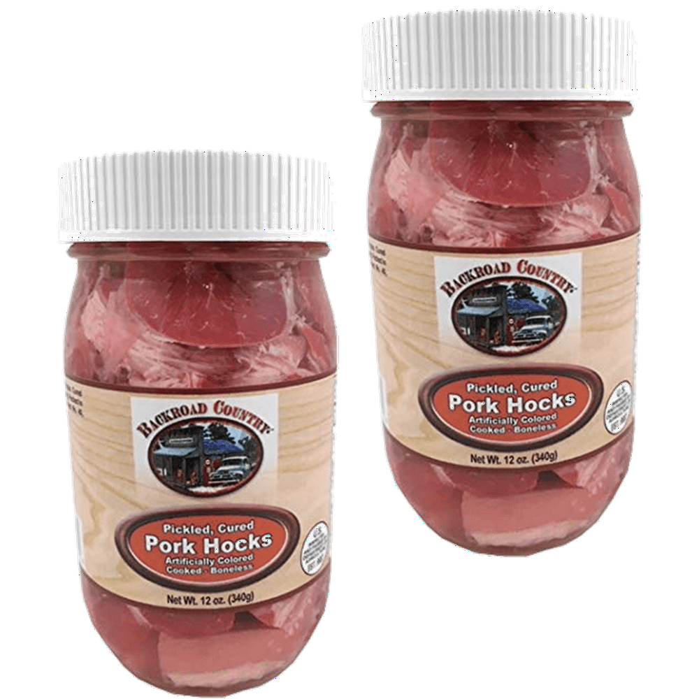 Backroad Country Pickled Cured Pork Hocks, 2Pack 12 oz. PET Jars