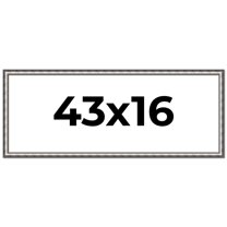 43x16 Frame Silver Real Wood Picture Frame Width 1.125 Inches | Interior Frame Depth 0.5 Inches |